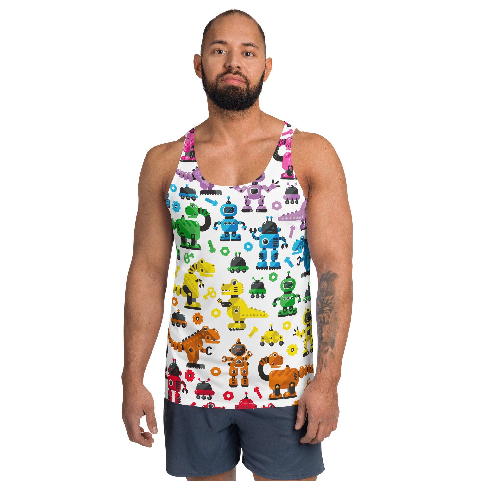 The Rainbow Robot Tank Top (Men's)-Remy