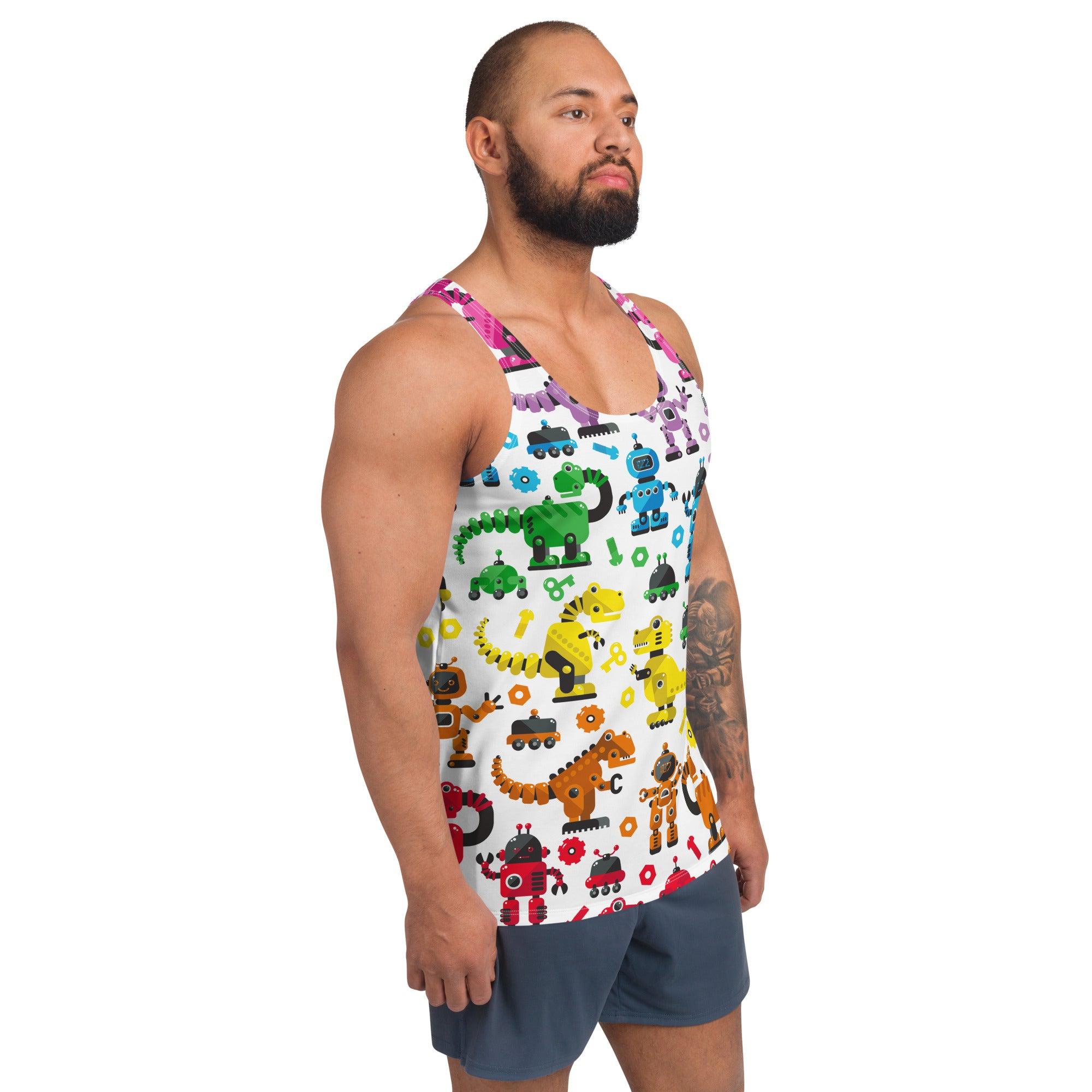 The Rainbow Robot Tank Top (Men's)-Remy